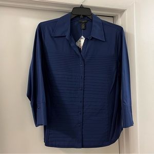 NWT Navy Blue Investments Top